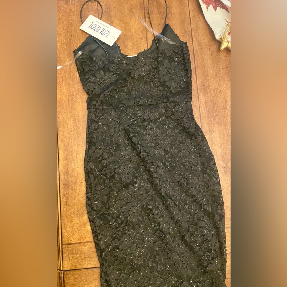 12th Tribe Black Lace Bodice Maxi Gown - Picture 4 of 6